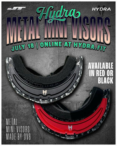 Hydra Metal Visors- Red & Black